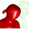 Correspondence Free Registration through a Point-to-Model Distance Minimization