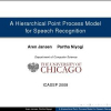 A hierarchical point process model for speech recognition