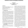 A method for transferring retrieval scores between collections with non-overlapping vocabularies