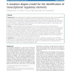 A mutation degree model for the identification of transcriptional regulatory elements
