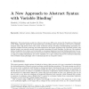 A New Approach to Abstract Syntax with Variable Binding