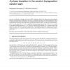 A phase transition in the random transposition random walk