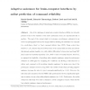 Adaptive Assistance for Brain-Computer Interfaces by Online Prediction of Command Reliability