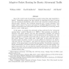 Adaptive Packet Routing for Bursty Adversarial Traffic