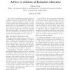 Advice to Authors of Extended Abstracts