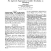 An Algebraic Approach to Conflict Resolution in Planning