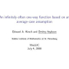 An infinitely-often one-way function based on an average-case assumption