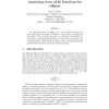 Analysing Error of Fit Functions for Ellipses