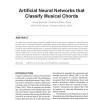 Artificial Neural Networks that Classify Musical Chords