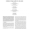 Attributes of image quality for color prints