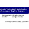 Automatic Tuning Matrix Multiplication Performance on Graphics Hardware
