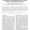 Brightness preserving image contrast enhancement using weighted mixture of global and local transformation functions