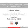 Building SMT-Based Software Model Checkers: An Experience Report