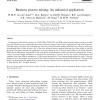 Business process mining: An industrial application