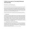 Cellular Automata for Simulating Molecular Self-Assembly