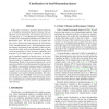 Classification via semi-Riemannian spaces