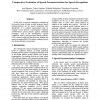 Comparative Evaluation of Speech Parameterizations for Speech Recognition