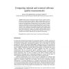 Comparing internal and external software quality measurements