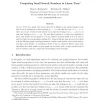 Computing Small Search Numbers in Linear Time
