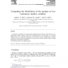 Computing the distribution of the product of two continuous random variables