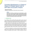Converting Specifications in a Subset of Object-Z to Skeletal Spec# Code for both Static and Dynamic Analysis