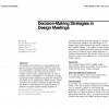Decision-making strategies in design meetings