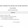 Default Reasoning over Domains and Concept Hierarchies