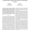 Delay Limited Capacity of Ad hoc Networks: Asymptotically Optimal Transmission and Relaying Strategy