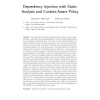 Dependency Injection with Static Analysis and Context-Aware Policy