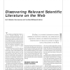 Discovering Relevant Scientific Literature on the Web