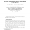 Discrete variational integrators and optimal control theory