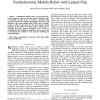 Dynamic Modeling and Control of Nonholonomic Mobile Robot with Lateral Slip