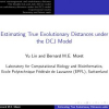 Estimating true evolutionary distances under the DCJ model