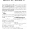 Estimation for Strictly Positive Stable Laws