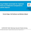 Evolving 6-State Automata for Optimal Behaviors of Creatures Compared to Exhaustive Search