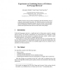 Experiment on Combining Sources of Evidence for Passage Retrieval