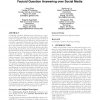 Finding the right facts in the crowd: factoid question answering over social media