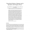Formalizing Ontology Alignment and its Operations with Category Theory