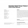 Generating default privacy policies for online social networks