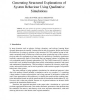 Generating Structured Explanations of System Behaviour Using Qualitative Simulations