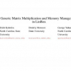 Generic matrix multiplication and memory management in linBox
