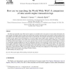 How are we searching the World Wide Web? A comparison of nine search engine transaction logs