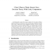 I Don't Want to Think About it Now: Decision Theory with Costly Computation