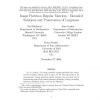 Image partition regular matrices--bounded solutions and preservation of largeness