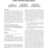 Information processing for live photo mosaic with a group of wireless image sensors
