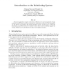 Introduction to the Relationlog System