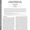 Inventory Management with an Exogenous Supply Process