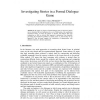 Investigating Stories in a Formal Dialogue Game