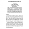 Investigating Students' Self-Assessment Skills