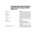 Investigating web search strategies and forum use to support diet and weight loss